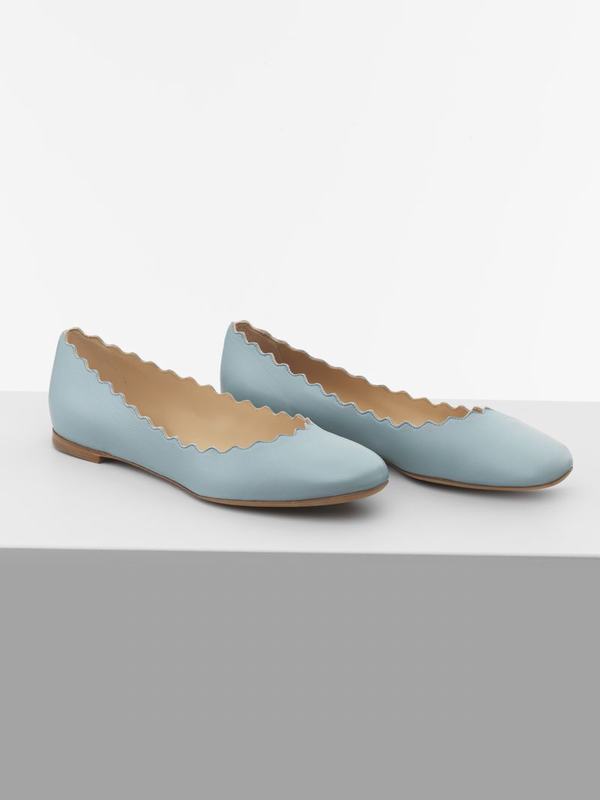 Chloé Bailarina Mujer Lauren Azules Nappa Sheepskin LZAS07543